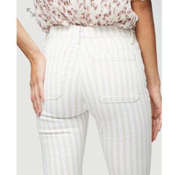 Frame Denim Denim - Frame Denim Le Bardot Striped Flare Jeans~26